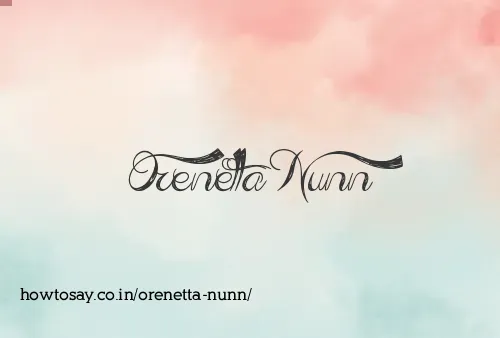 Orenetta Nunn