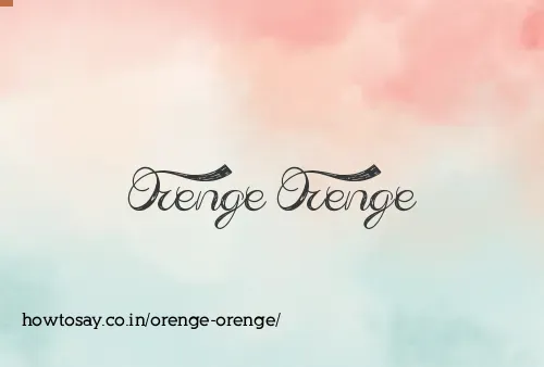 Orenge Orenge