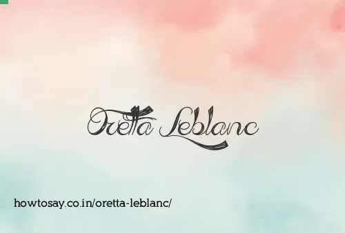 Oretta Leblanc