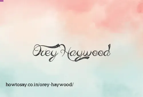 Orey Haywood