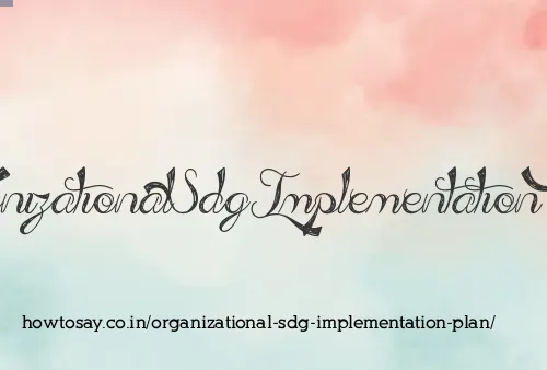 Organizational Sdg Implementation Plan