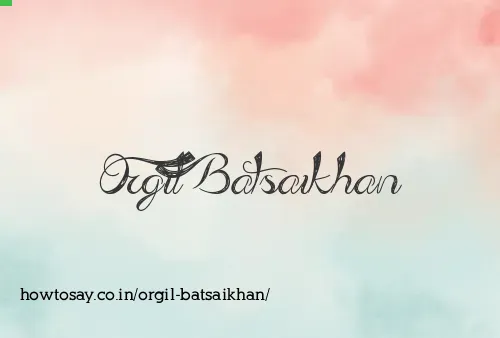 Orgil Batsaikhan