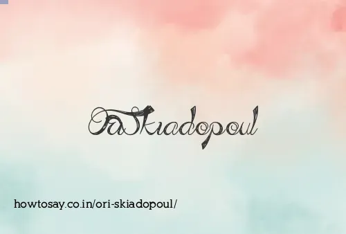 Ori Skiadopoul