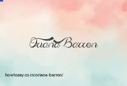 Oriana Barron