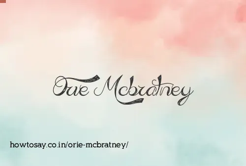 Orie Mcbratney