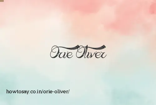 Orie Oliver