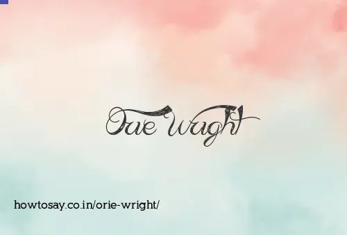 Orie Wright