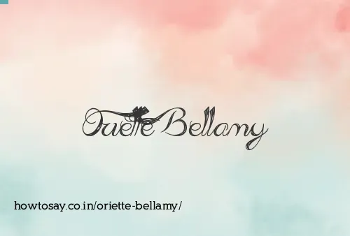 Oriette Bellamy