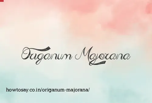 Origanum Majorana