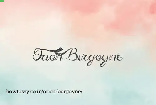 Orion Burgoyne