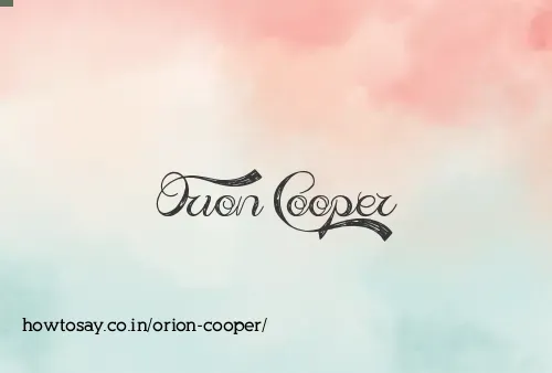 Orion Cooper