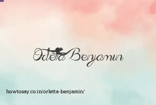 Orletta Benjamin