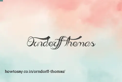 Orndorff Thomas