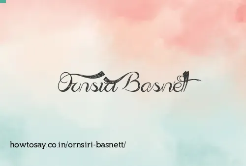 Ornsiri Basnett