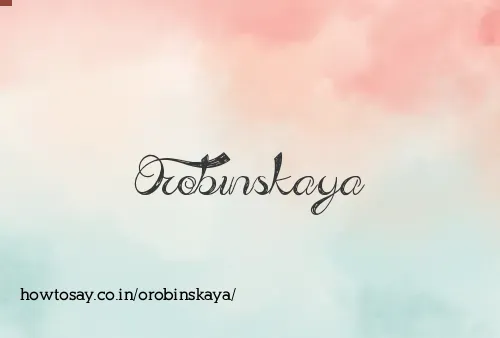Orobinskaya