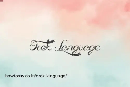 Orok Language