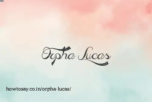 Orpha Lucas