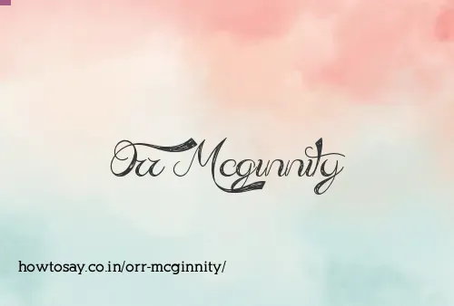 Orr Mcginnity