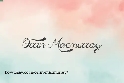 Orrin Macmurray