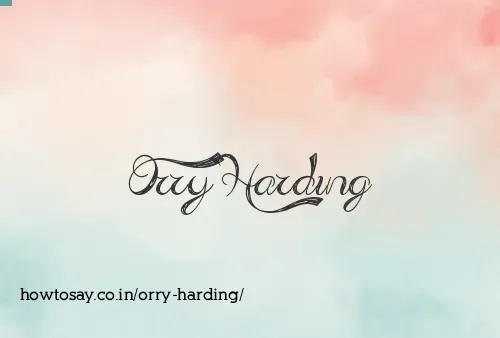 Orry Harding