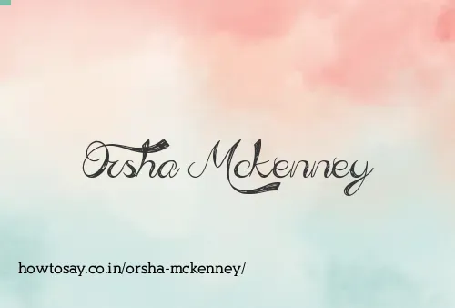 Orsha Mckenney