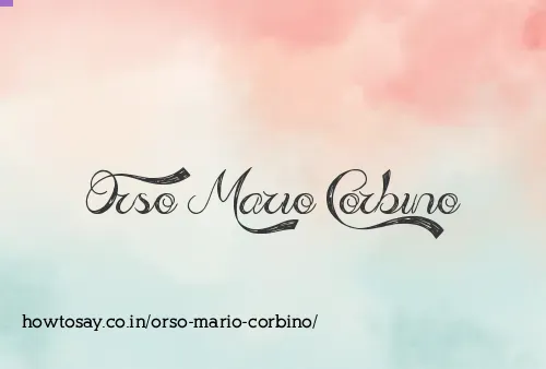 Orso Mario Corbino