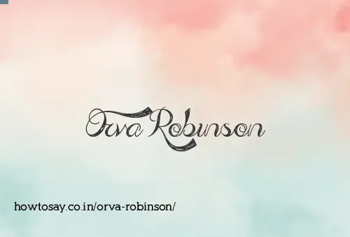 Orva Robinson