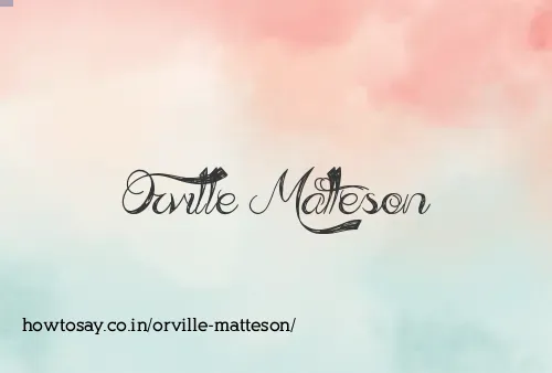 Orville Matteson