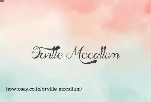 Orville Mccallum