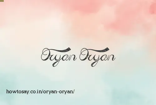 Oryan Oryan