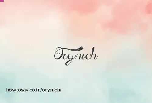 Orynich