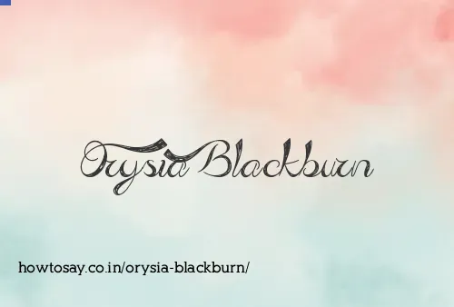 Orysia Blackburn