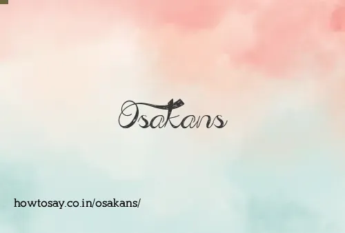 Osakans