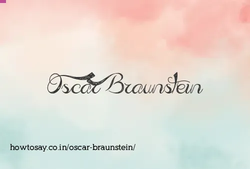 Oscar Braunstein