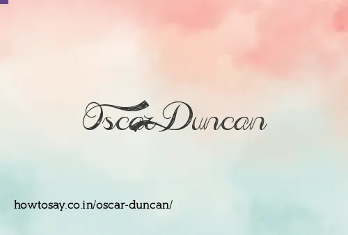 Oscar Duncan