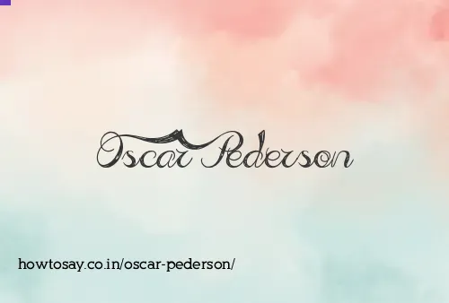 Oscar Pederson