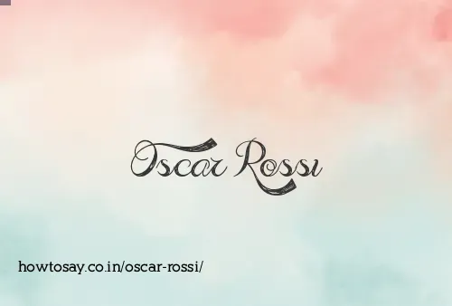 Oscar Rossi