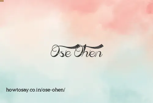 Ose Ohen