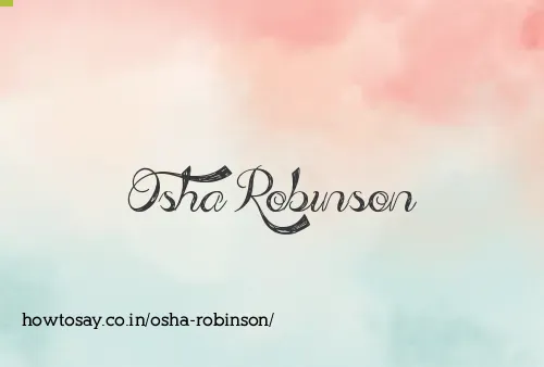 Osha Robinson