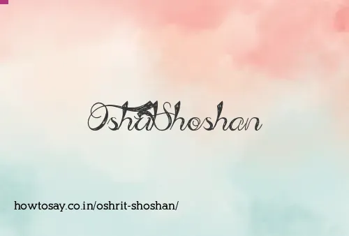 Oshrit Shoshan