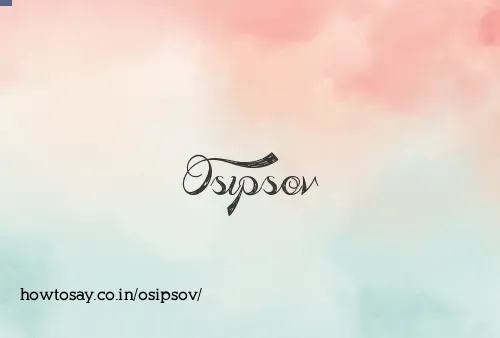 Osipsov