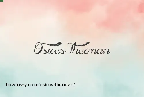 Osirus Thurman