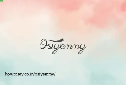 Osiyemmy