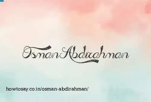 Osman Abdirahman