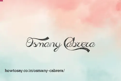 Osmany Cabrera