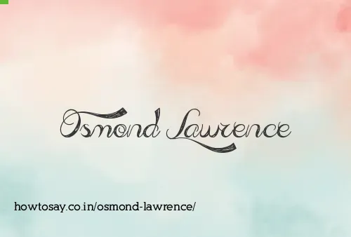 Osmond Lawrence