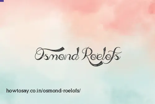 Osmond Roelofs