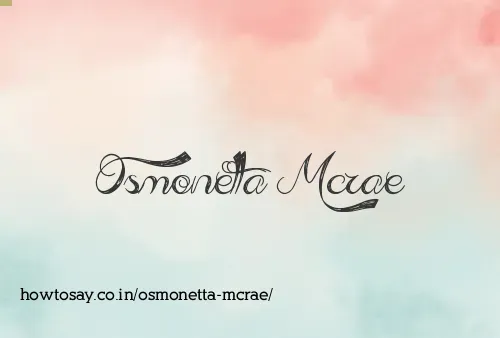 Osmonetta Mcrae