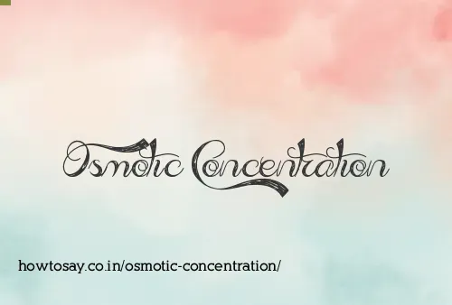 Osmotic Concentration