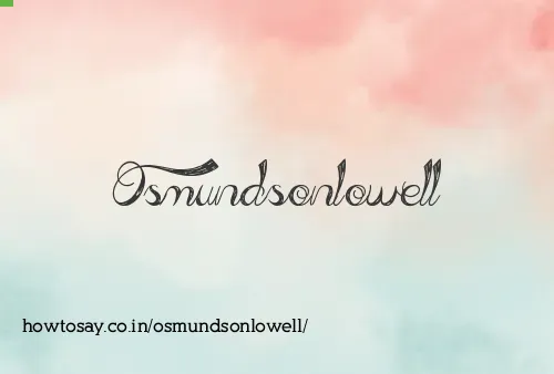 Osmundsonlowell